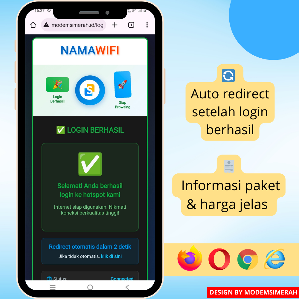 template login hotspot mikrotik responsive