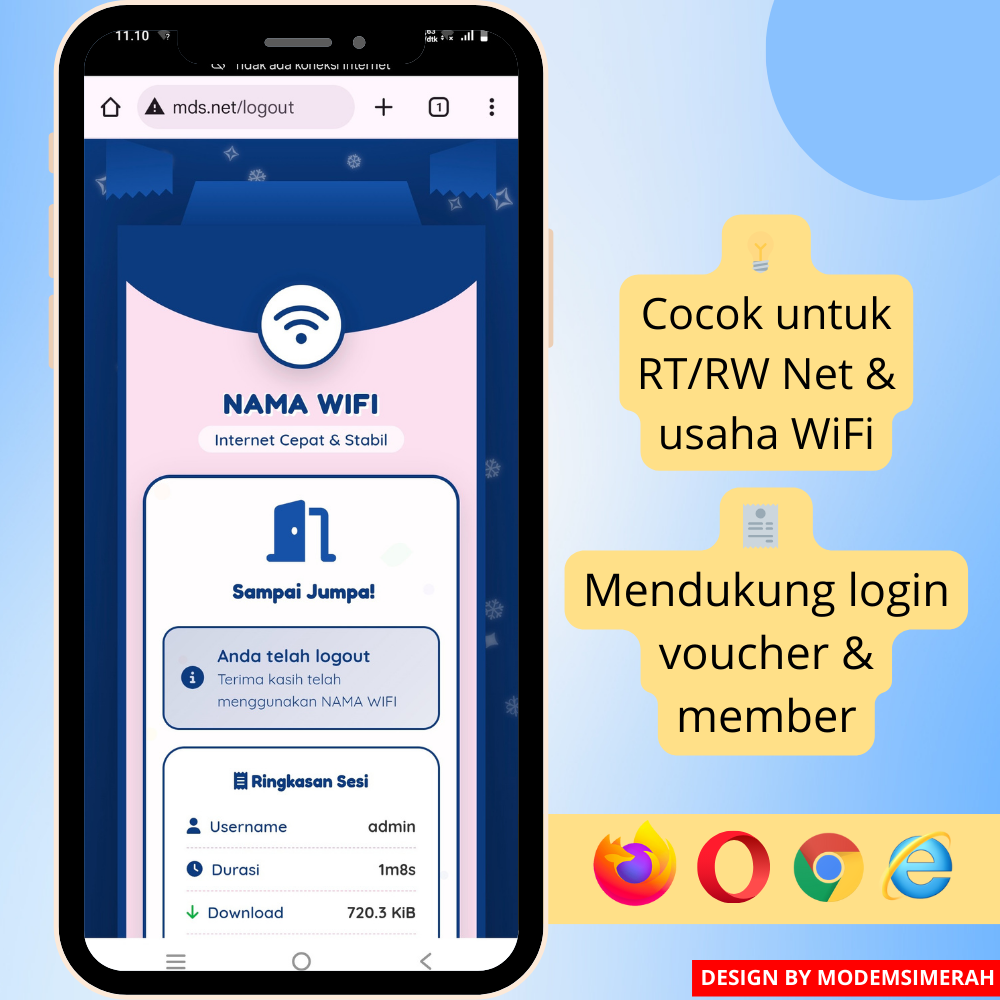 Download Template Login Mikrotik Keren dengan desain modern dan profesional