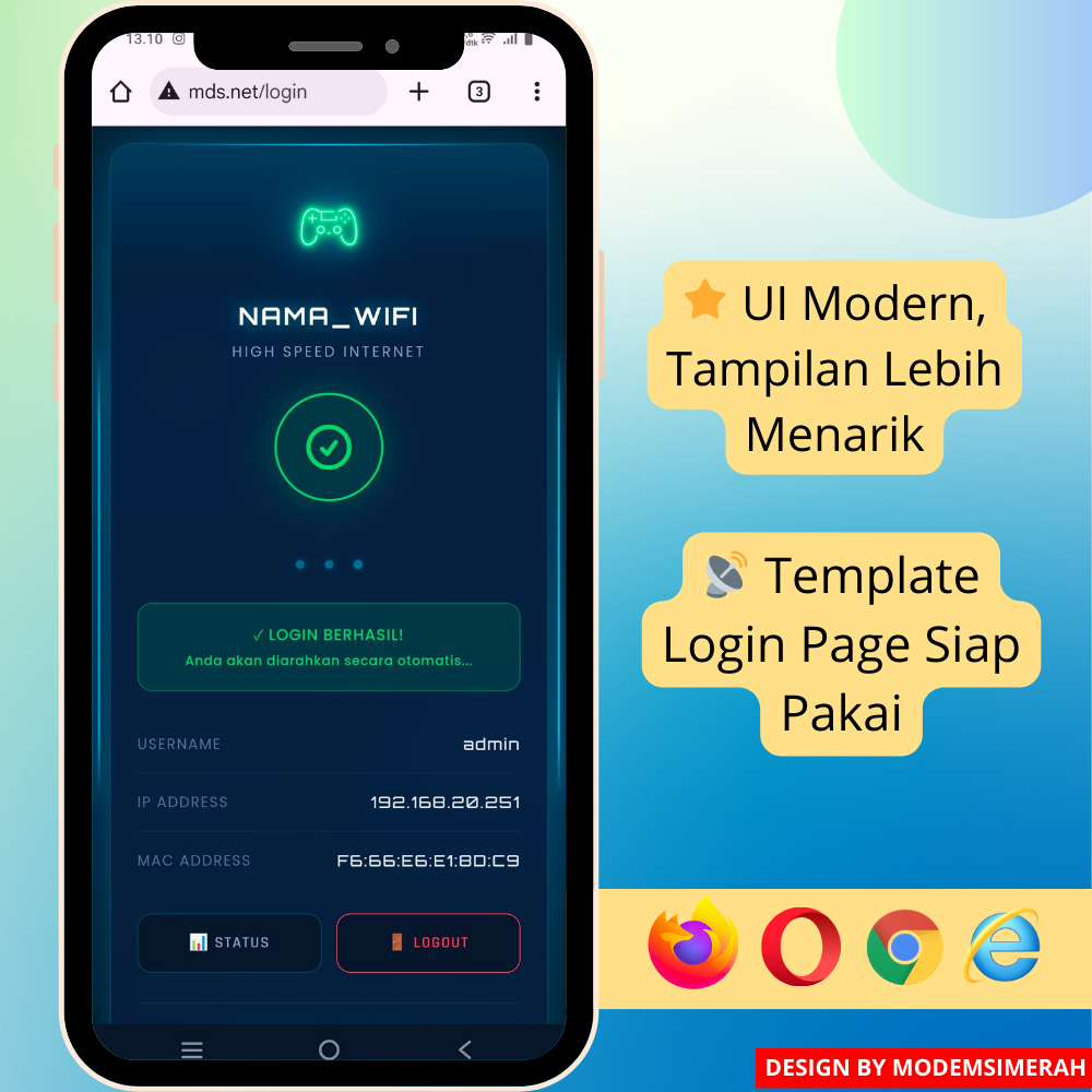 Login Page Mikrotik Ringan