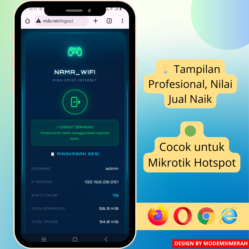 Login Page Mikrotik Template