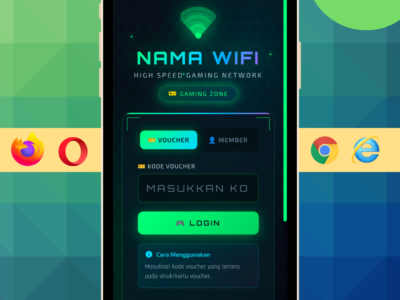 Tab Template login page WiFi gaming modern anti jadul