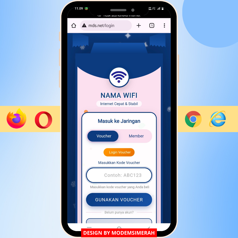 Template login Mikrotik profesional kompatibel dengan router Mikrotik