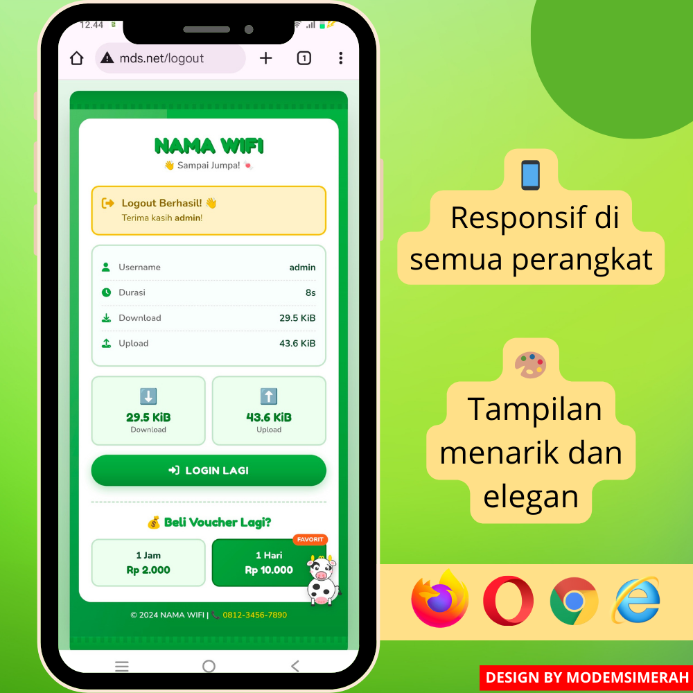 Template login hotspot voucher Mikrotik siap pakai