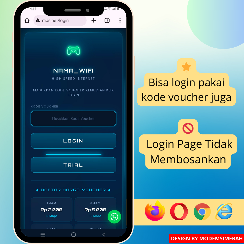 Voucher Login Page Mikrotik Template