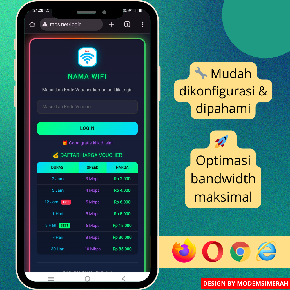 login page mikrotik HTML CSS