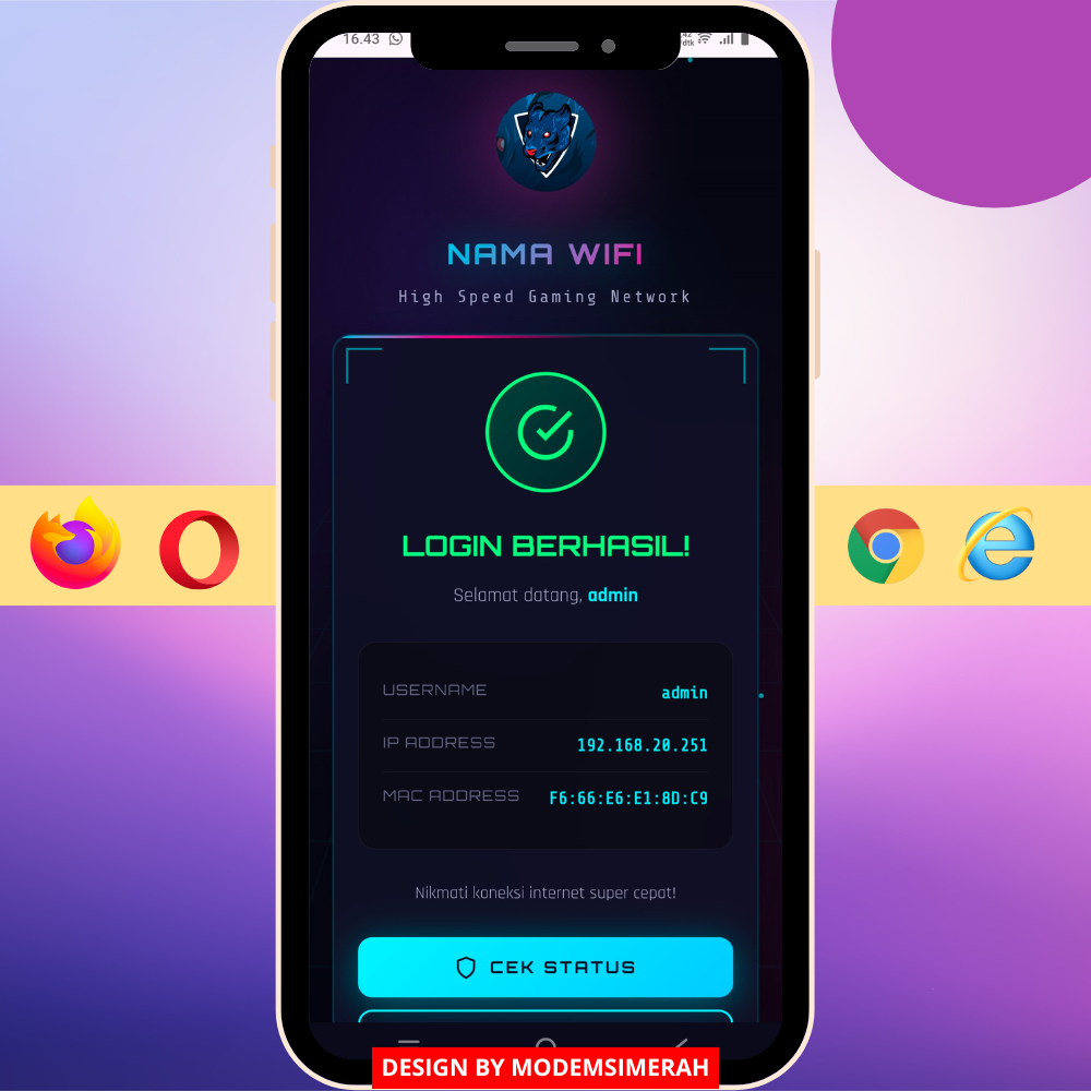 mikrotik gaming login page