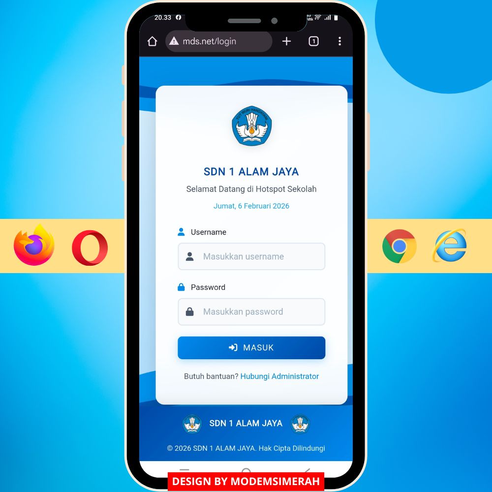 Member Template login page mikrotik sekolah untuk hotspot WiFi siswa dan guru