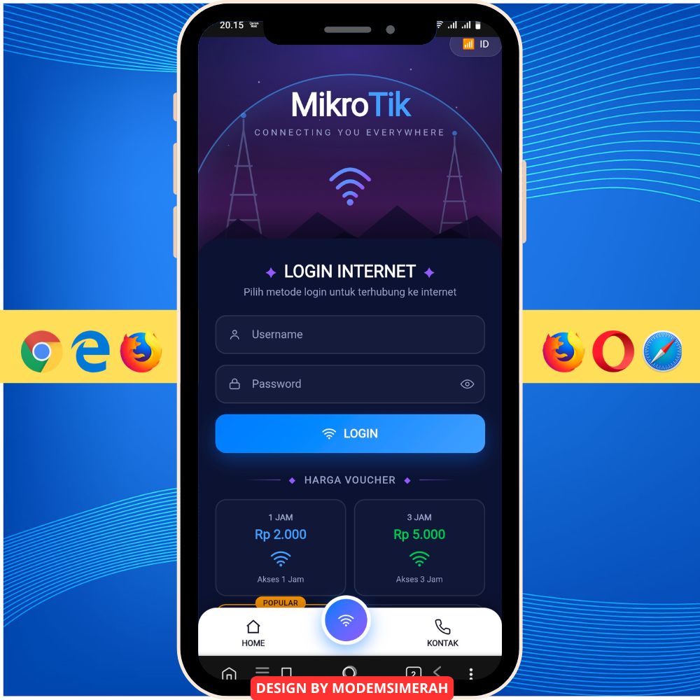 Member Tampilan Login Page Mikrotik Desa Digital premium untuk RouterOS v6 dan v7
