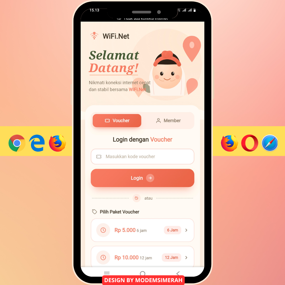 Tab- Download login page MikroTik responsive keren dan modern
