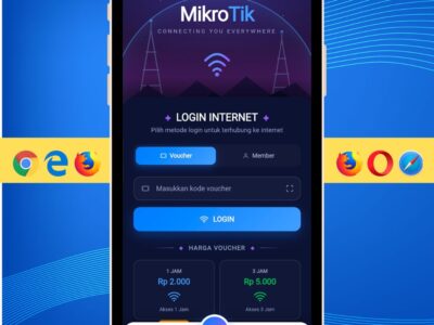 Tab Template Login Page Mikrotik Desa Digital dengan desain modern dan responsif