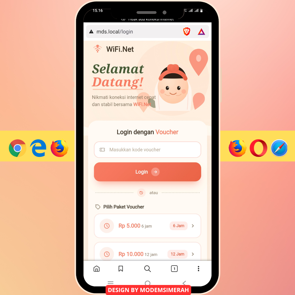 Voucher - Template login hotspot MikroTik responsive gratis